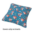 thumbnail image 3 of Throw Pillow Covers, Cute Fox Floral Soft Square Pillow Cases with Invisible Zipper for Couch Bed Sofa, Farmhouse Fall Home Decor 18"x18", 3 of 7