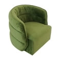 thumbnail image 4 of Astra Mid-Century Modern Velvet Upholstered Swivel Chair in Green, 4 of 6