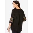 thumbnail image 3 of Roaman's Women's Plus Size Boho Floral Tunic, 3 of 5