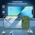 thumbnail image 4 of for iPhone 13 Pro Max Case, Shockproof Rugged iPhone 13 Pro Max Phone Case, with Sliding Camera Cover, Drop Protection Crystal Clear Back Case Clear for iPhone 13 Pro Max, Olive, 4 of 6