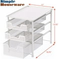 thumbnail image 4 of Simple Houseware Stackable 3 Tier Sliding Basket Organizer Drawer, White, 4 of 4