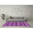 thumbnail image 3 of Ahgly Company Indoor Square Abstract Purple Modern Area Rugs, 5' Square, 3 of 4