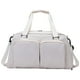 thumbnail image 1 of Bolsa de lona impermeable con compartimento para zapatos | Bolsa de viaje de fin de semana de gran capacidad para hombre y mujer | Bolsa deportiva para gimnasio con funda para carrito y bolsillo, 1 of 1