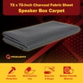 thumbnail image 2 of QPower Speaker Box Carpet, 72 x 72 Inch Fabric Sheet for Car Audio Builds, Charcoal, 2 of 2