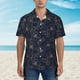 thumbnail image 2 of Fotbe Copper-Gold Gloss Outline Cherry Camisa Hawaiana para Hombre Unisex – Camisa Casual de Verano con Botones de Manga Corta de Algodón y Lino,Large, 2 of 7