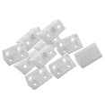 thumbnail image 2 of Furniture Cabinet Fastener Corner Braces Angle Brackets White 50Pcs, 2 of 8