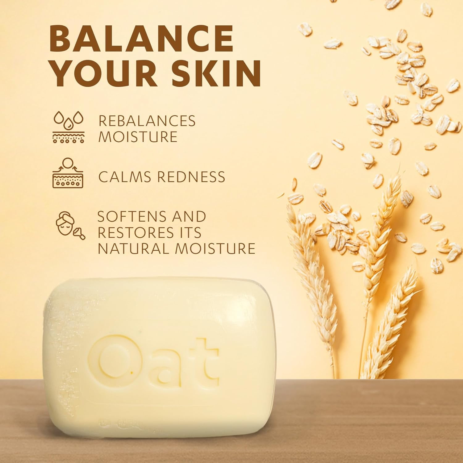 (2 pack) Grisi Oat Soap Cleansing Bar with Natural Oat for All Skin Types, 3.5 oz