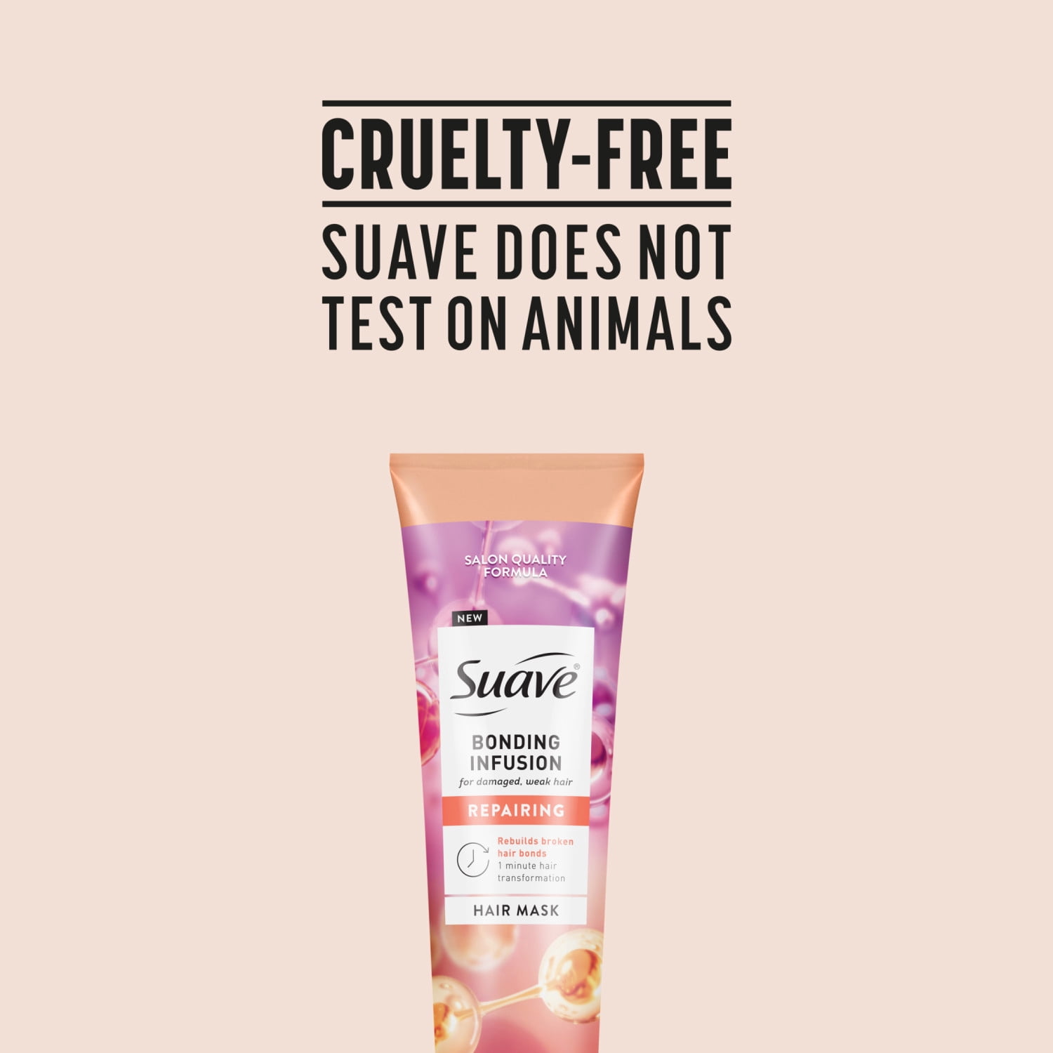 Suave Bonding Infusion Repairing Hair Mask for Damaged Hair Treatment, Deep Conditioning for Dry, Colored Strands, 9 fl oz