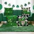 thumbnail image 5 of KOYPTL St.Patrick's Day Decorations Pillow Covers 18 x 18 Inch Set of 4 Green Shamrock Heart Lucky Charm Buffalo Plaid Pillow Cases for Home Sofa Couch Cushion Decor, 5 of 6