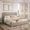 Beige, variant on Solid Wood Platform Bed Frame with Headboard, No Box Spring Needed, Floor-Standing, Easy Assembly, King Size, Beige