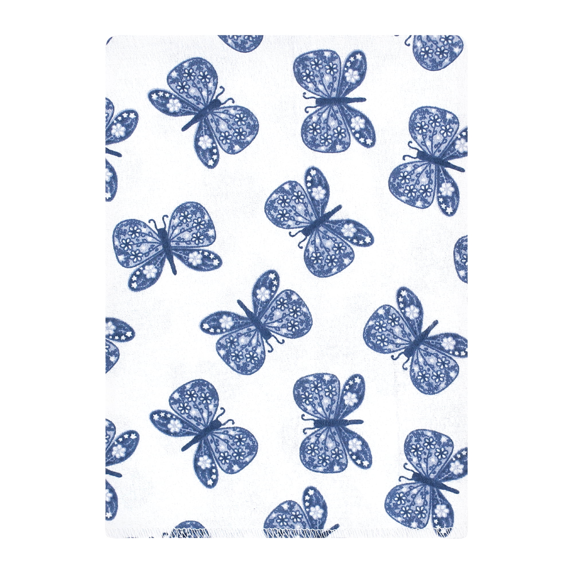 Hudson Baby Infant Girls Cotton Flannel Burp Cloths 12pk, Beautiful Butterfly, One Size