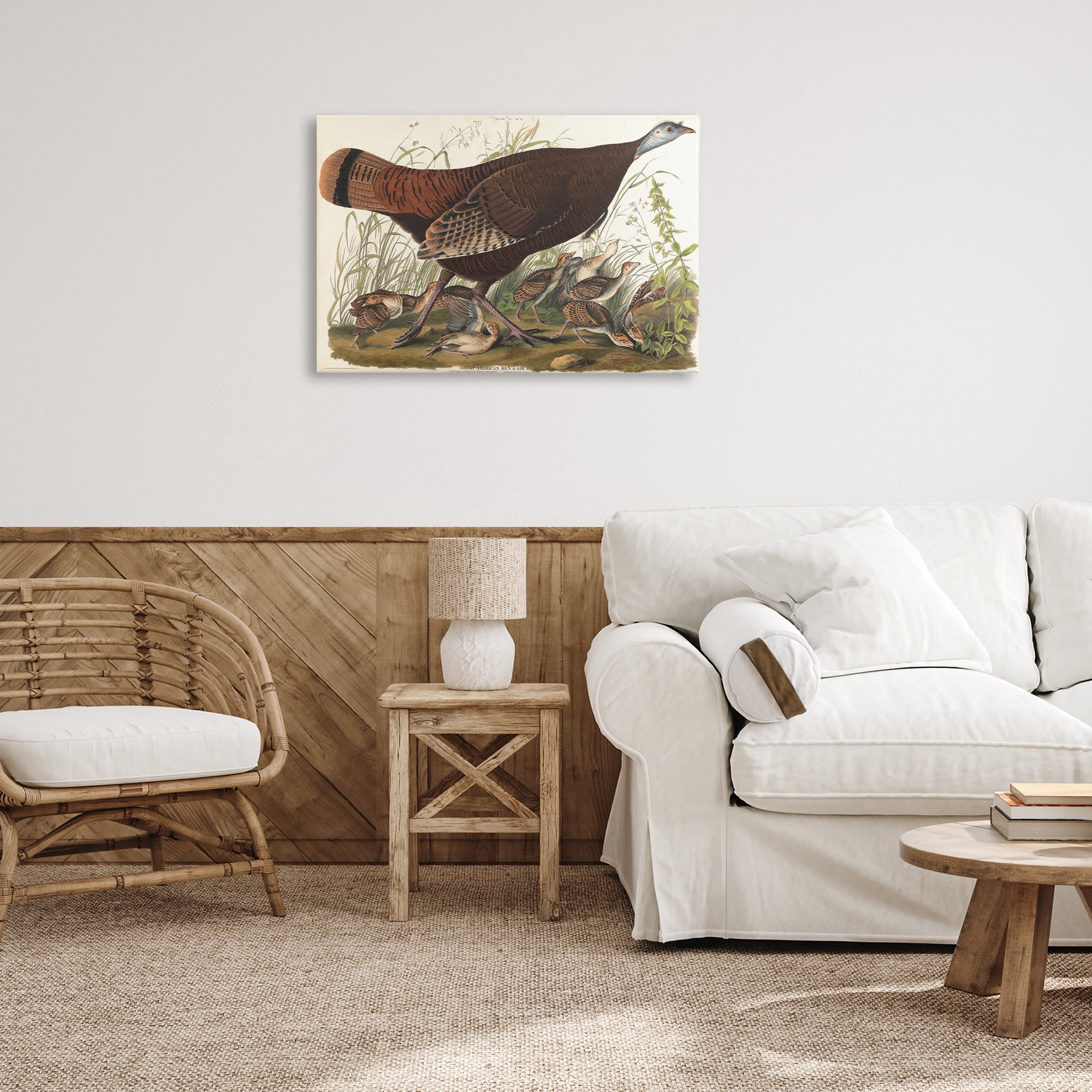 Stupell Industries Classic Great American Hen Animals Painting Wrapped Canvas Art Print Wall Art, 30 x 20