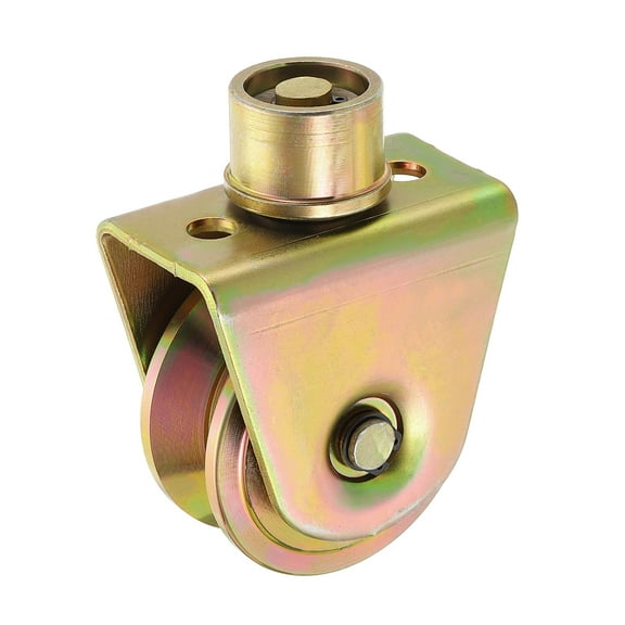 2.7 Inch Sliding Gate Wheels, 1Pack 360-Degree Rotational V Groove Caster, Gold