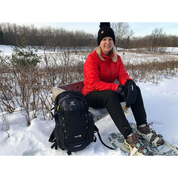 Hiking Daypack 30L Camping Backpack for Men Women Travel Outdoor Camp - Black