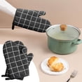 thumbnail image 2 of Oven Mitts for Baking, Heat Resistant Kitchen Gloves for Cooking, Set of 2 Cotton Linen Mix, Flexible & Secure Grip for Hot Pots, Essential Kitchen Accessories for Home Use, 2 of 9