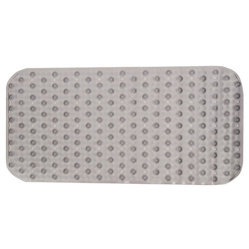 Splash Home Pluto PVC Bathtub Mat, Non-Slip W/ 58 Suction Cups 16x32, Clear
