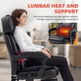 thumbnail image 5 of HOMCOM Executive Office Chair with 6-point Vibration Massage and Heat, Faux Leather Computer Desk Chair with Adjustable Headrest, Footrest, Black, 5 of 10