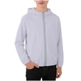 thumbnail image 4 of Gamivast Pullover for Kids Hooded Long Sleeve Casual Relaxed Fit Solid Lightweight Breathable Sun Protection Hoodie Spring Tops, 4 of 8