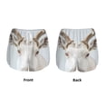 thumbnail image 5 of Lsque White Reindeer Portrait Printed Women's Running Shorts with Liner Pockets,Elastic Quick Dry Workout Athletic Gym Yoga Shorts,Womens High Waist Shorts-Large, 5 of 9