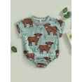 thumbnail image 3 of Musuos Baby Boy Romper, 3 6 12 18M Sleeveless Round Neck Cow Print Western Bodysuit Newborn Clothes, 3 of 8