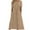 #83-Khaki Dress, variant on Staron Clearance Summer Dresses for Women 2025 Vacation Eyelet Short Sleeve Solid Loose Flowy A-Line Long Dress with Pocket Spring Casual Boho Embroidery Pleated Smocked Crew Neck Sundress Khaki S