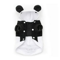 Dog Hoodies Dress Pet Clothes Panda Costume Cat Black White Puppy Winter Coat Miss
