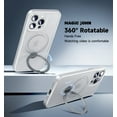 thumbnail image 3 of Magic John Phone Case for iPhone 15 Pro Rotatable Ring Kick Stand Magsafe Charging Shockproof Cover, 3 of 7