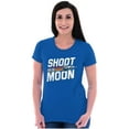 thumbnail image 4 of Shoot for the Moon Space Rocketship Womens Slim Fit Graphic Tee Brisco Brands S, 4 of 5