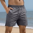 thumbnail image 2 of Ketyyh-chn99 Swimsuit Men Pants Work Shorts For Men Cargo Shorts with Pockets Relaxed Fit Drawstring Golf Shorts Men Casual Stretch Shorts Beach Shorts Grey,M, 2 of 5