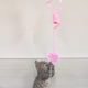 thumbnail image 3 of Juguete para gatos, Bouncy Dangler Juguetes para gatos Bola de felpa Cuerda elástica Teaser Varita Juguete para gatos de felpa Cuerda retráctil Rosado Colco gato jugar, 3 of 8