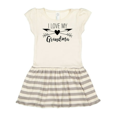

Inktastic I Love my Grandma heart and arrows Gift Toddler Girl Dress