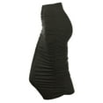 thumbnail image 2 of Doublju Women's Slim-Fit Ruched Long Pencil Skirt (Plus Size Available), 2 of 3