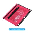 thumbnail image 3 of Unique Bargains Pencil Pouch for 3 Rings Binder, 2 Pack Oxford Cloth Mesh Zipper Binder Pouch Pencil Case Black/Rose Red, 3 of 7