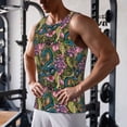 thumbnail image 5 of Daiia Snake And Flower Printed Men's Quick Dry Fit Muscle Tank Top Slim-Fit Tank Workout Tank Top Lightweight Sports Tank Top-, 5 of 7