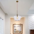 thumbnail image 5 of LamQee 11.8 in. W x 10.4 in. H 1-Light Clear Glass Champagne Gold Pendant Light with Shade, 5 of 5