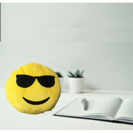 Creative Motion Emoji Cushion with Smily Face with Cool Sunglasses