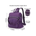 thumbnail image 5 of Spencer Women Backpack Purse Anti-theft Travel Backpack Ladies Shoulder Bags Waterproof Nylon Handbags Casual Daypack, Purple, 5 of 11