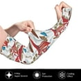 thumbnail image 3 of Easygdp Colorful Mushrooms Adult Ice Silk Sunscreen Arm Cover with Thumbhole, Cooling Compression Arm Cover for Cycling, 3 of 8