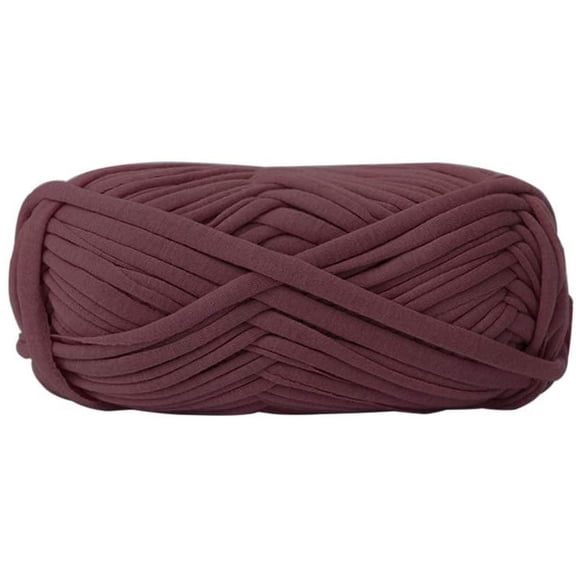 NAMZI 2pcs Yarn Style Crocheting Ribbon Yarn Knitting Yarn Ball Thick Fabric Yarn （Purple Red）