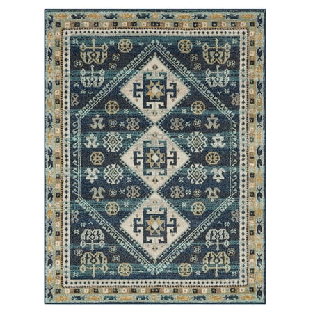 Mohawk Home Rosebery Indoor Southwestern Area Rug, Blue, 3'11" x 6'