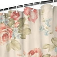 thumbnail image 3 of Spring Garden Wildflower and Hummingbird Curtain 72x72, Watercolor Botanical Design with Hooks, 3 of 5