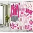 thumbnail image 5 of Ambesonne Fashion Shower Curtain, Fashion in Paris Dresses, 69"Wx84"L, Beige Pink, 5 of 5