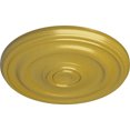 thumbnail image 3 of Ekena Millwork 15 3/4"OD x 1 1/2"P Devon Ceiling Medallion (Fits Canopies up to 3 5/8"), Hand-Painted Rich Gold, 3 of 6