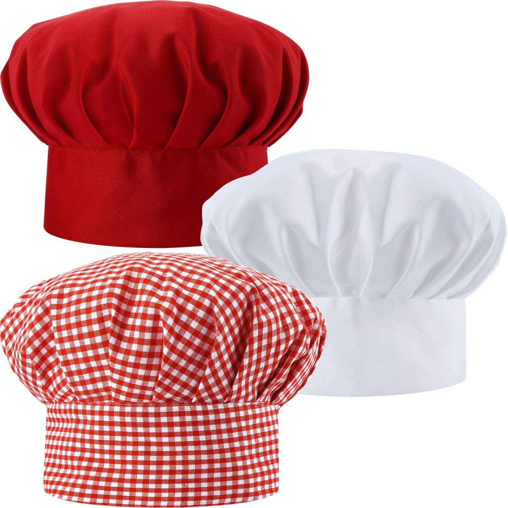 Baking Cooking Party Gingham Chef Hat One Size Fits Most B.B.Q. Barbecue 