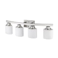 thumbnail image 2 of RADIANCE Goods Contemporary 4 Light Brushed Nickel Bath Vanity Light Opal White Glass 32" Wide, 2 of 4