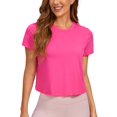 thumbnail image 1 of Remera CRZ YOGA Mujer Algodón Pima Crop Rosa S, 1 of 4
