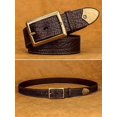 thumbnail image 5 of Catelles Ice Crack Men's Belt, Made of High-quality Cowhide, with A Vintage Buckle. Comes with A Gift Box, Suitable for Casual Wear and Gifting&Waist 48 Inches, Width 1.5 Inches (3.8 cm)., 5 of 9