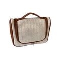 thumbnail image 2 of Straw Makeup Bag, Large Capacity Travel Makeup Bag, Portable Large Opening Makeup Bag, Waterproof Makeup Bag, Travel Cosmetic Organizer for Women, 2 of 8