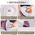 thumbnail image 5 of Purple Lilac Gold Marble Desk Lamp LED Table Nightstand Lamps with 3 Color Temperatures for Home Bedroom Living Room Decor 6x11, 5 of 8
