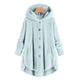 thumbnail image 1 of Puntoco Mujer Tallas grandes Botón Felpa tops Con capucha Cárdigan suelto Abrigo de lana Chaqueta de invierno Selecciones de flash Puntoco Puntoco-7499, 1 of 6